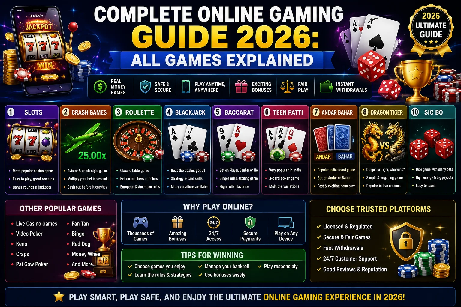 Complete Online Gaming Guide 2026 | Casino Games & Tips