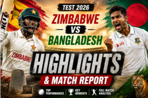 Zimbabwe vs Bangladesh Test 2026: Highlights & Report