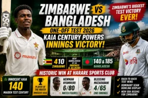Zimbabwe vs Bangladesh One-Off Test 2026