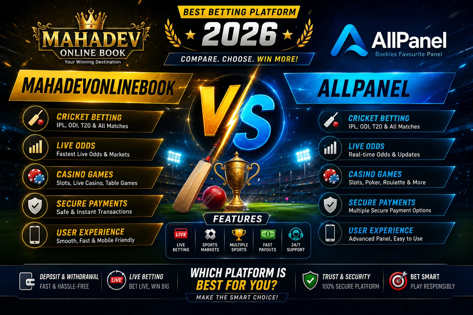 MahadevOnlineBook vs AllPanel: Platform Comparison 2026